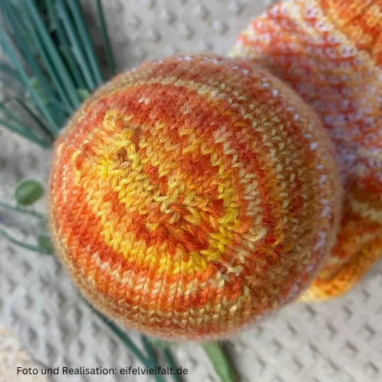 Maschenstich bei Stricksocken