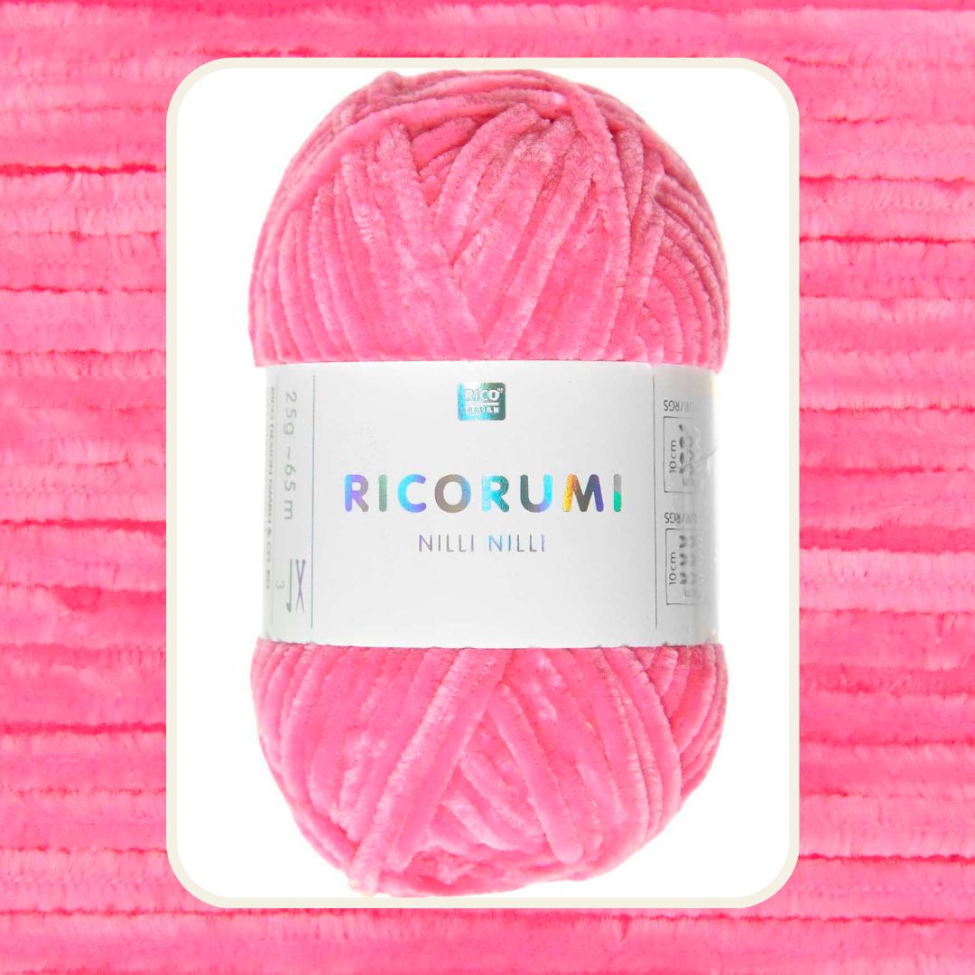 Ricorumi Nilli Nilli 25g 100% Polyester 029 neon pink