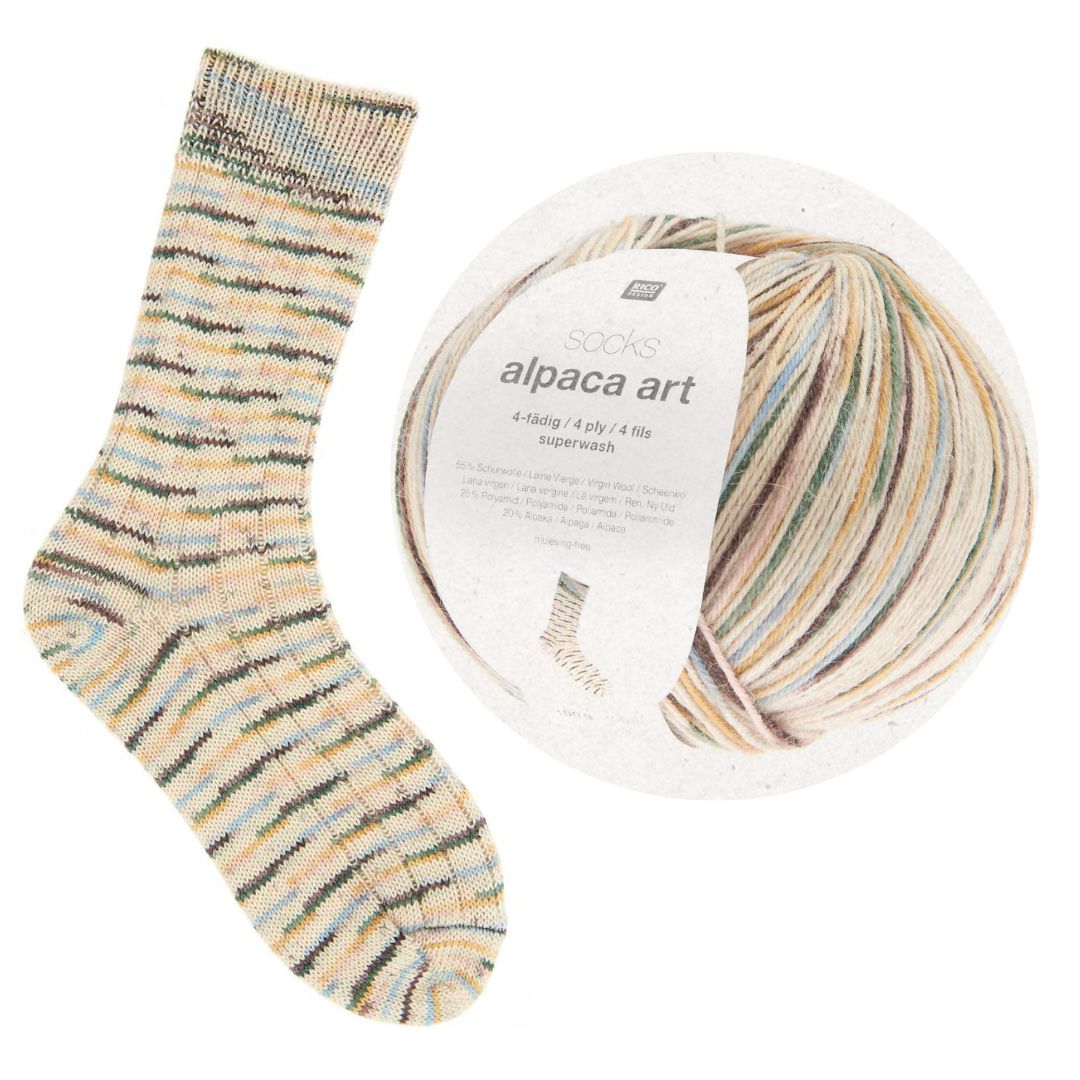 Sockenwolle Alpaca Art 100g 001 puder 
Stricksocken