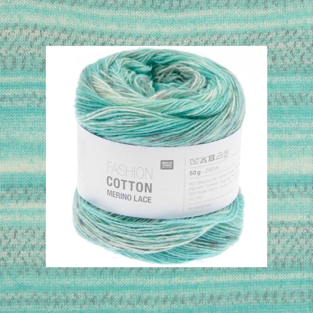 Fashion Cotton Merino Lace Wolle Baumwolle 006 aqua