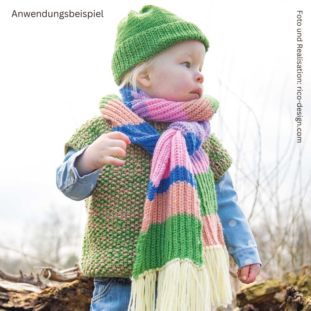 Soft Merino Schurwolle Kindermütze Kinderschal stricken