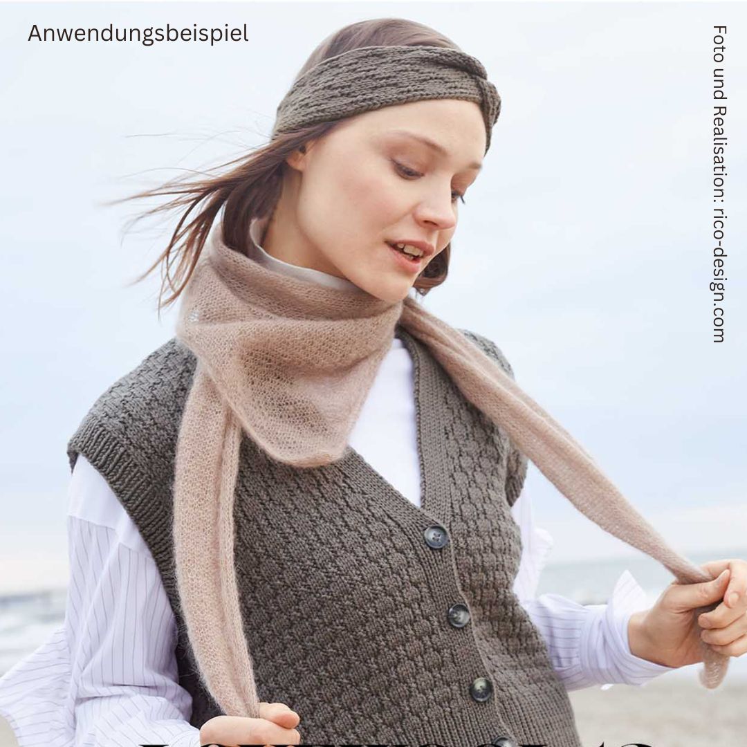 	

Soft Merino Schurwolle Stirnband Schal stricken