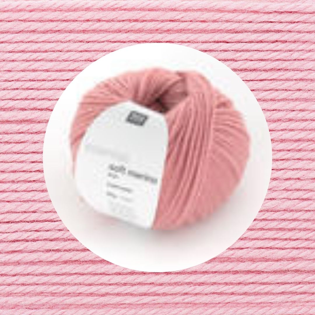 Essentials Soft Merino aran Wolle 50g 100m Farbe rose 002