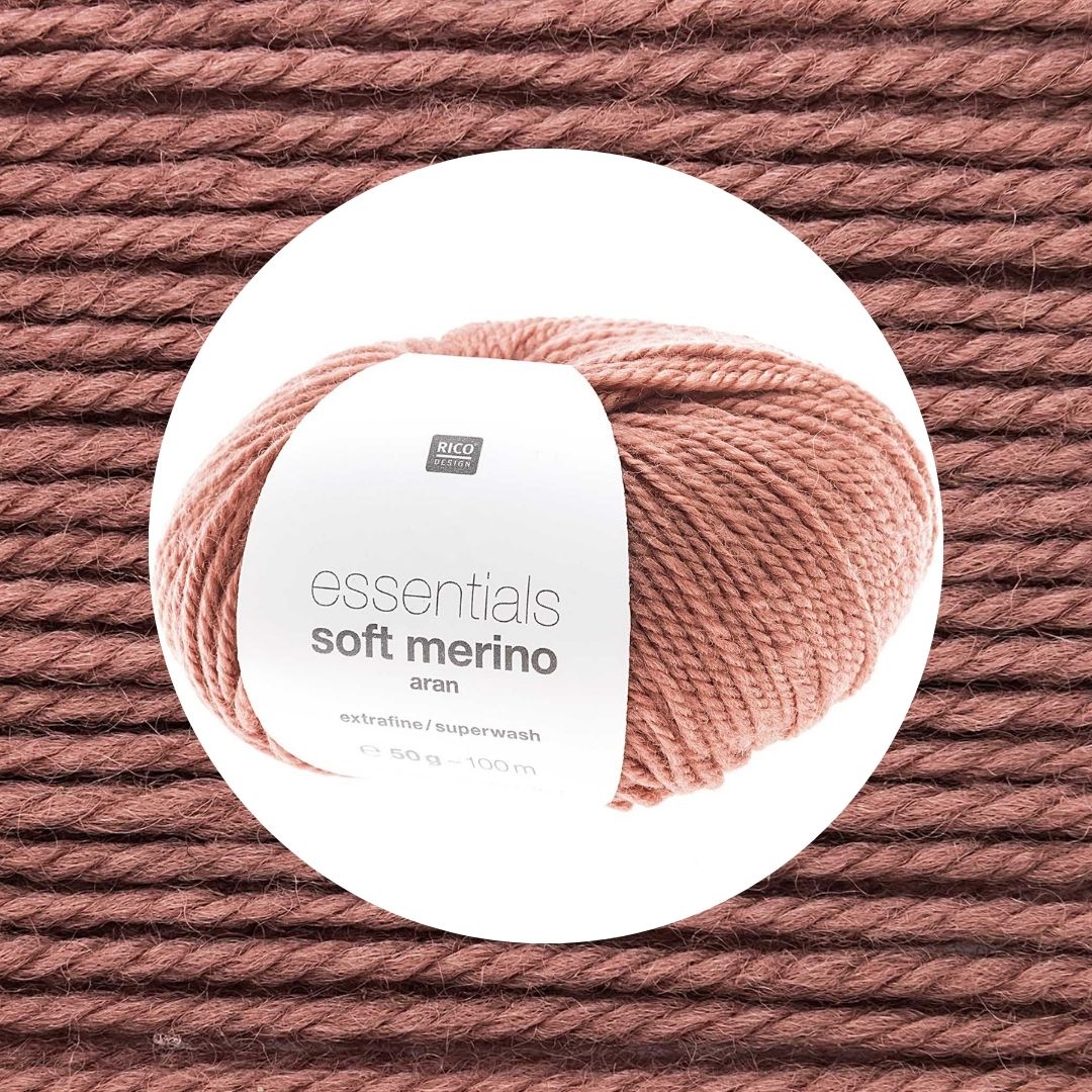 Essentials Soft Merino aran Wolle 50g 100m Farbe holunder 021