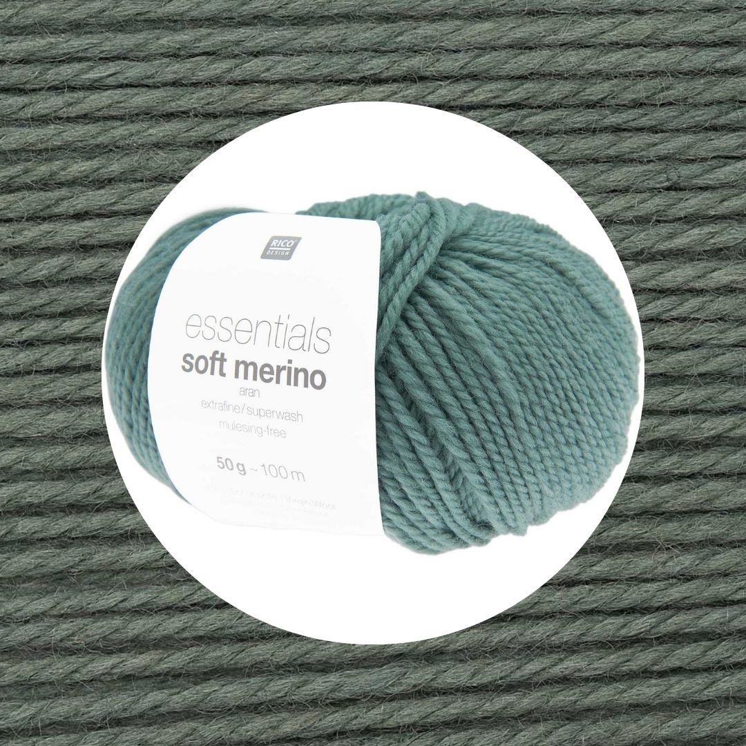 Essentials Soft Merino aran Wolle 50g 100m Farbe lind 040