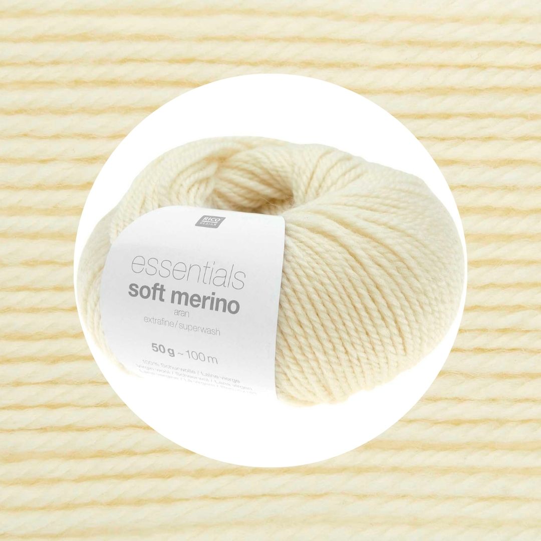 Essentials Soft Merino aran 50g 100m Farbe vanille 089