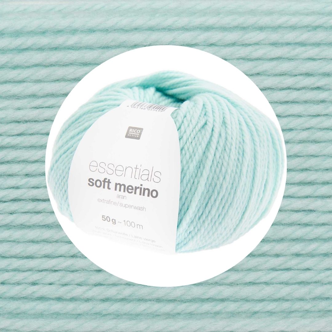 Essentials Soft Merino aran 50g 100m Farbe jadegrün 104