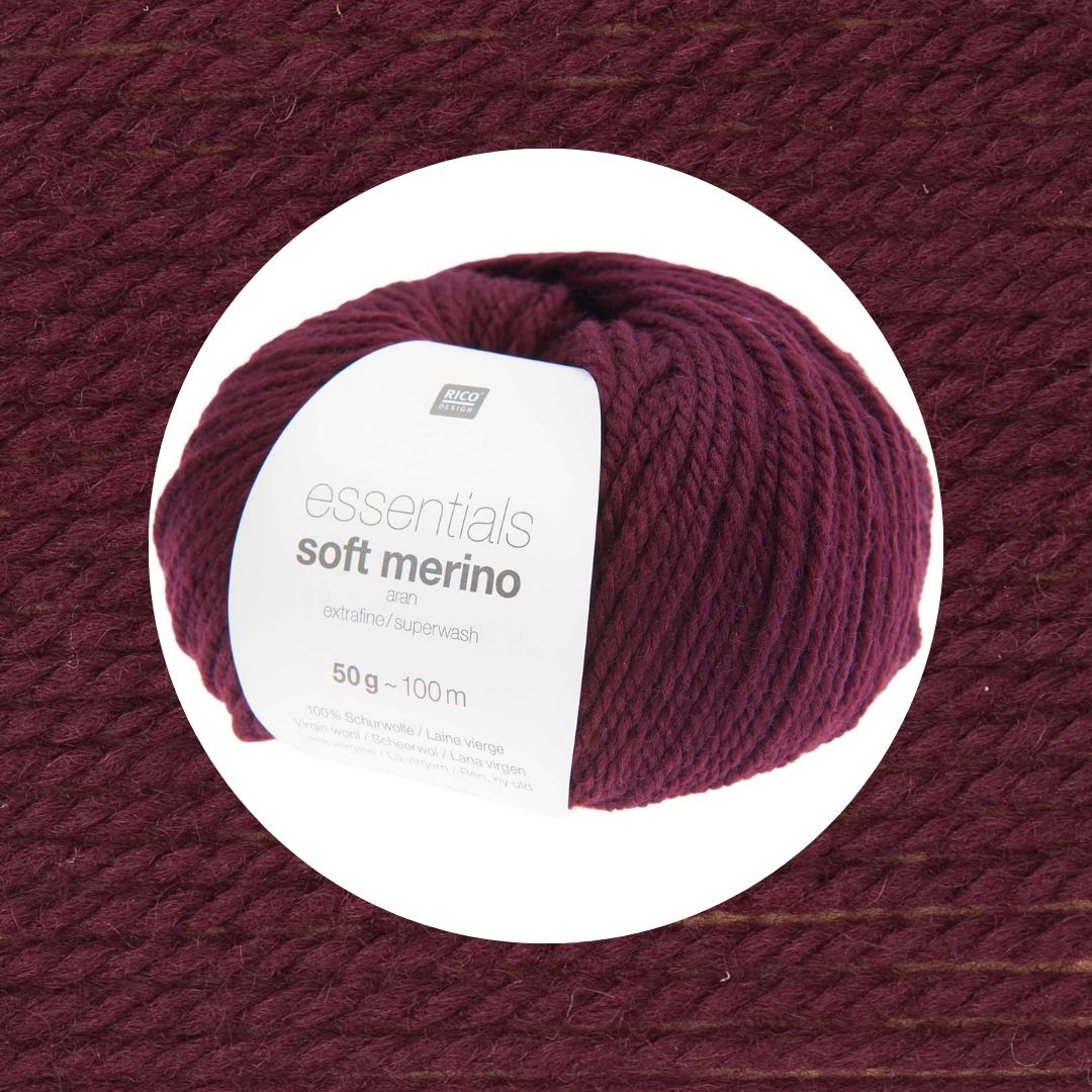 Essentials Soft Merino aran 50g 100m Farbe  brombeere 105