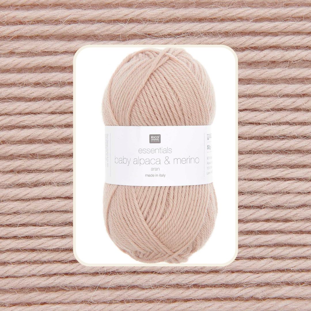 Baby Alpaca Merino aran 50g 100m 002 beige