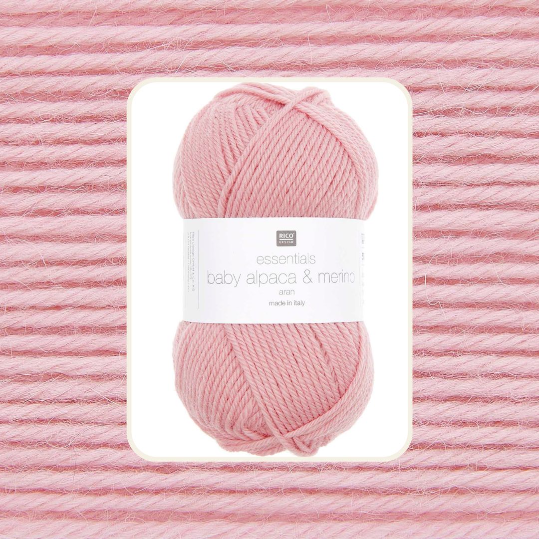 Baby Alpaca Merino aran 50g 100m004 rosa