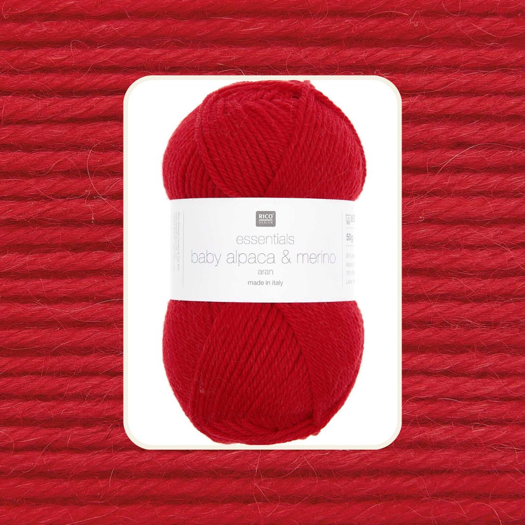 Baby Alpaca Merino aran 50g 100m 005 rot