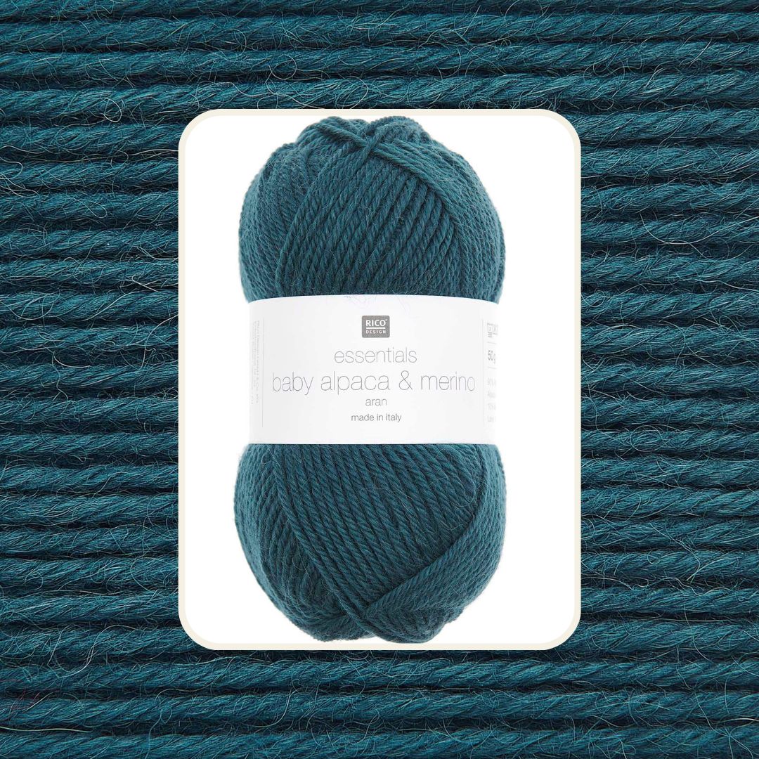 Baby Alpaca Merino aran 50g 100m 008 petrol