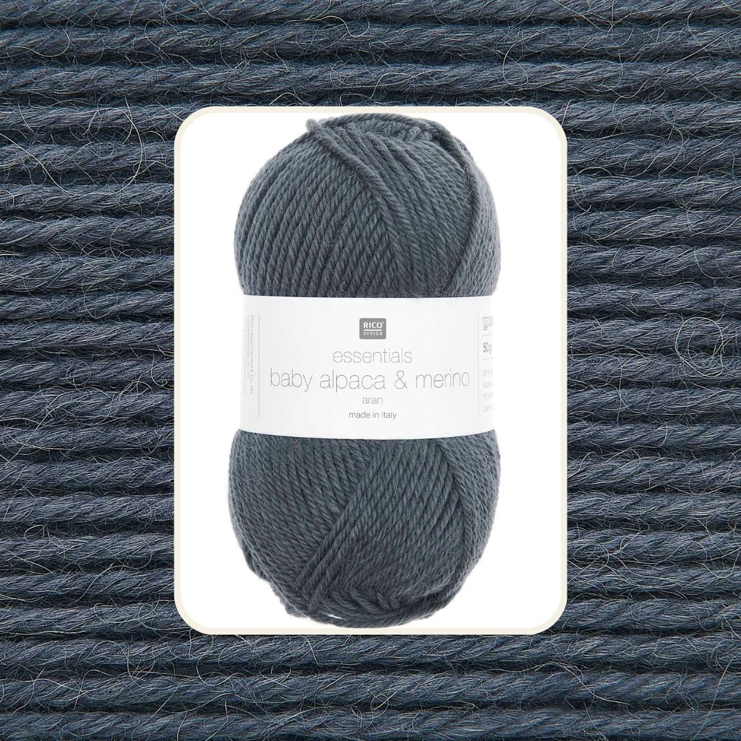 Baby Alpaca Merino aran 50g 100m 009 marine blau