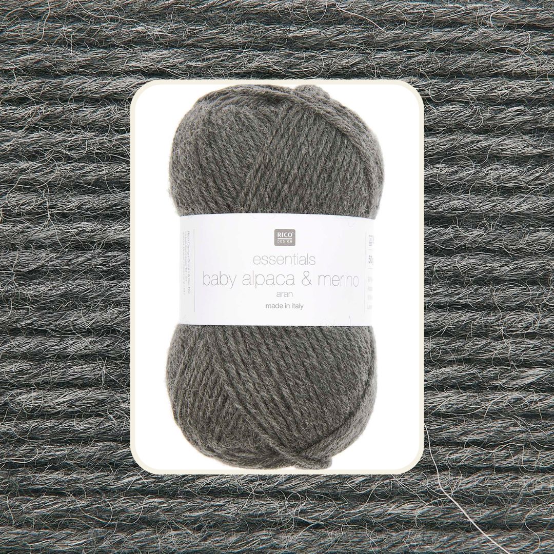 Baby Alpaca Merino aran 50g 100m 011 anthrazit melange