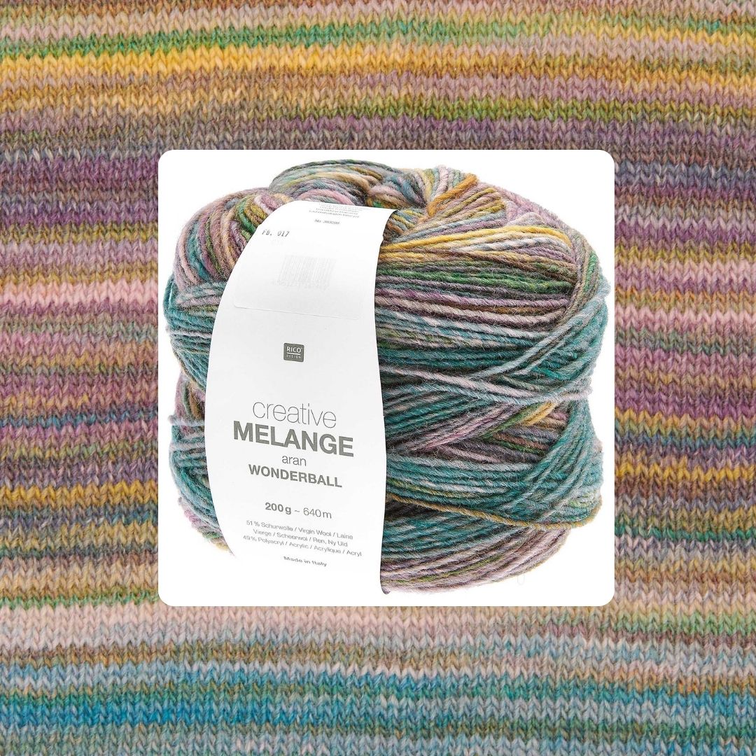 Creative Melange Wonderball aran 200g 640 m 017 mauve-petrol