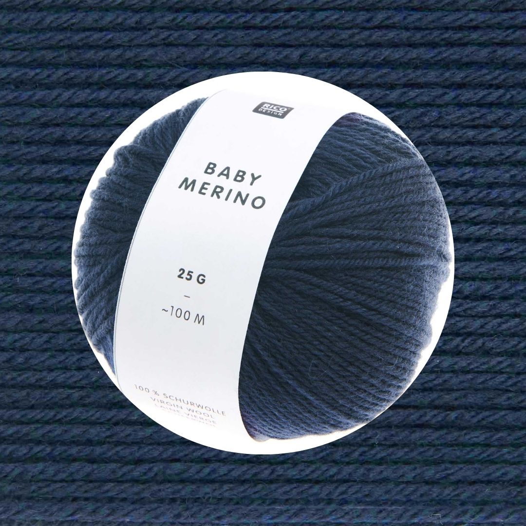 Baby Merino 25g 100m Wolle stricken häkeln 006 marine