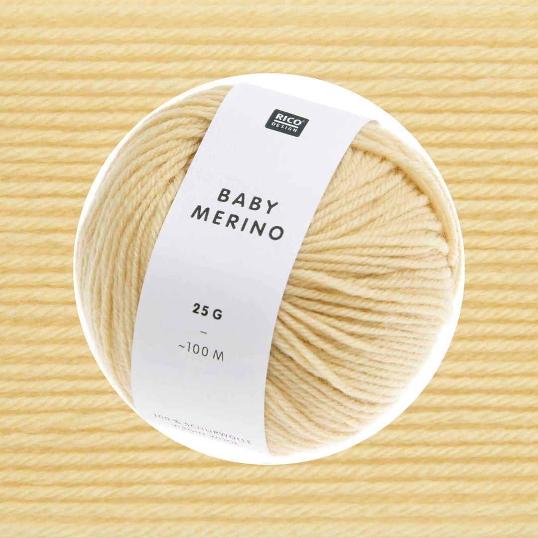 Baby Merino 25g 100m Wolle stricken häkeln 010 vanille