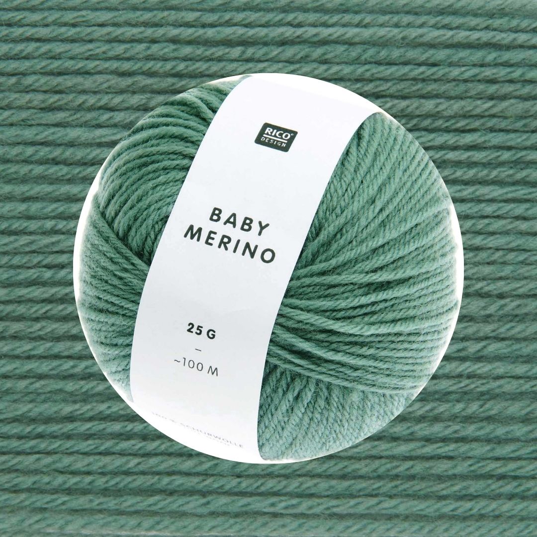 Baby Merino 25g 100m Wolle stricken häkeln 011 efeu