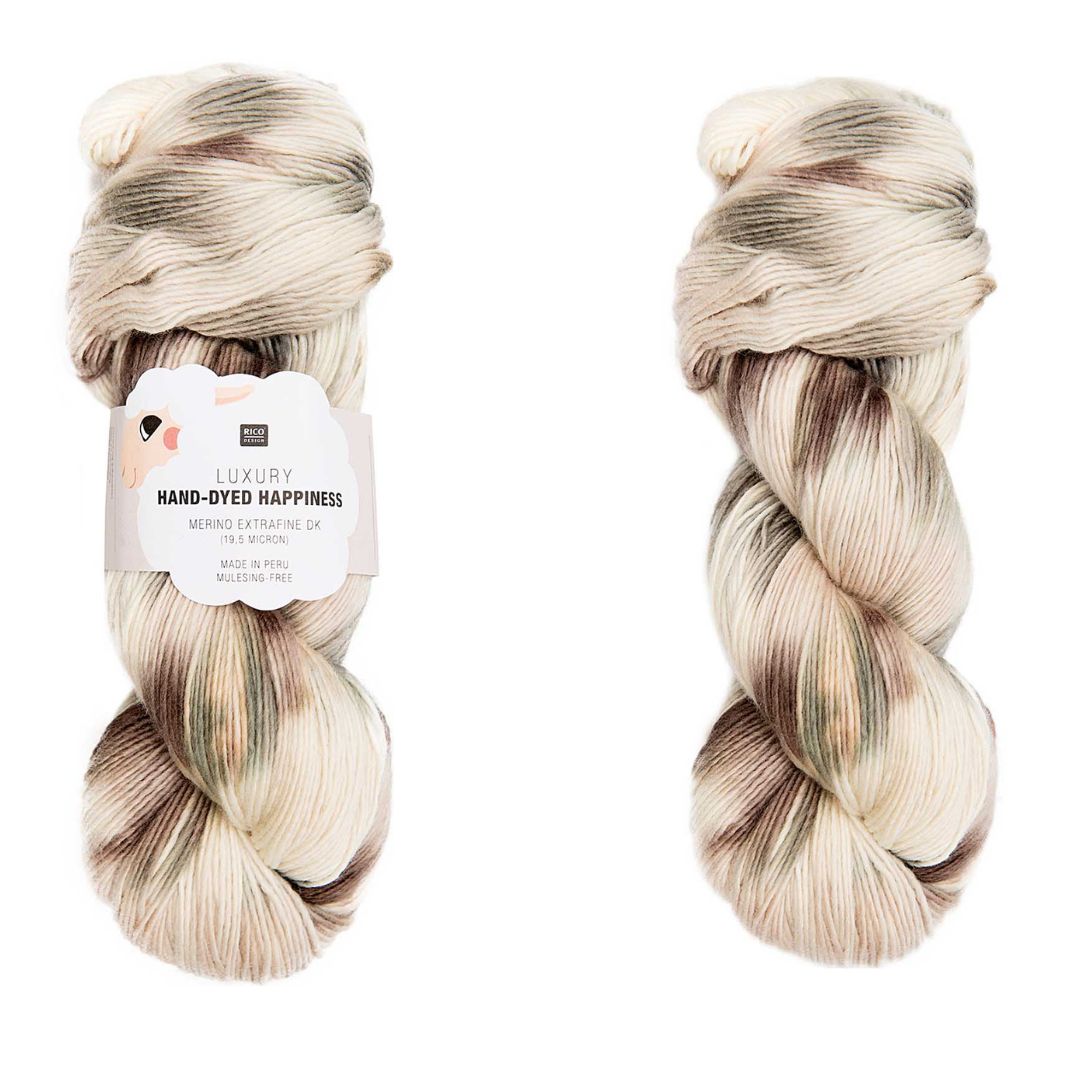 Luxury Hand Dyed Happiness dk 100g 390m 011 grau Merinowolle 