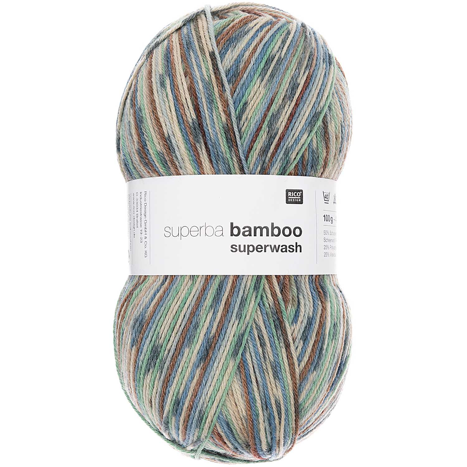 	

Sockenwolle Strumpfwolle Stricksocken blau-grün Mix 420m 100g Knäuel