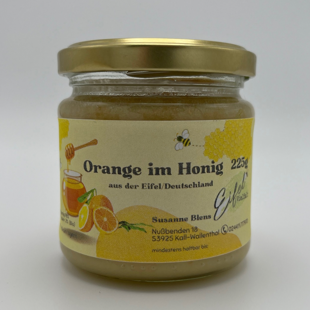 Orange im Honig 225g Honigspezialität