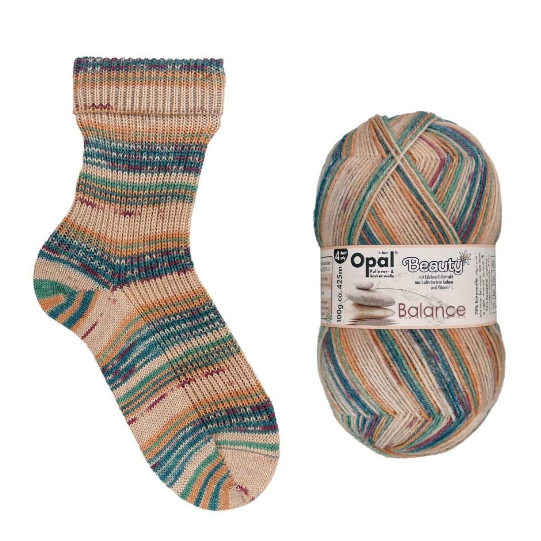 Sockenwolle Beauty Balance Opal lebendige Wahrheit Stricksocken Knäuel