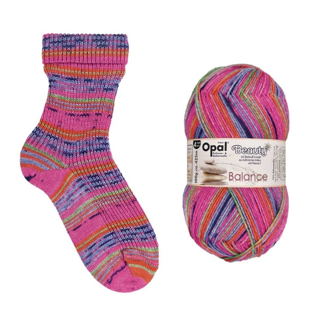 Sockenwolle Beauty Balance ruhiges Verweilen Opal Stricksocken Knäuel