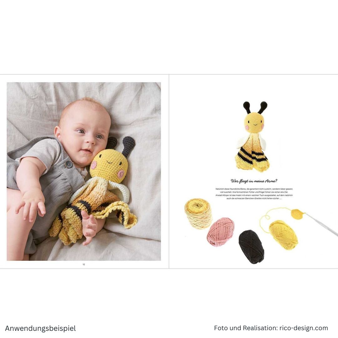 Baby Blankies tierisch süße Schmusetücher häkeln - Anleitungsheft Biene