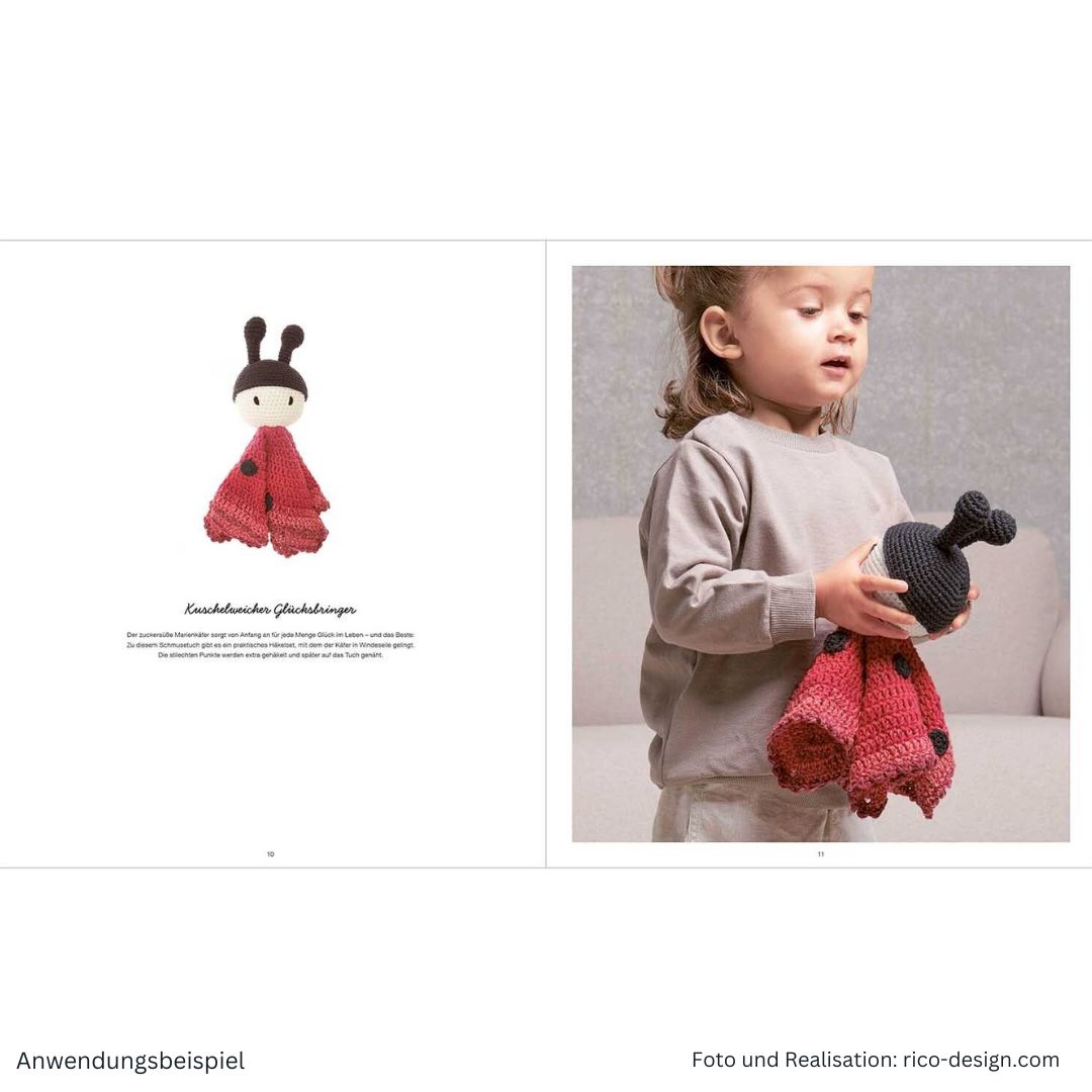 Baby Blankies tierisch süße Schmusetücher häkeln - Anleitungsheft Marienkäfer
