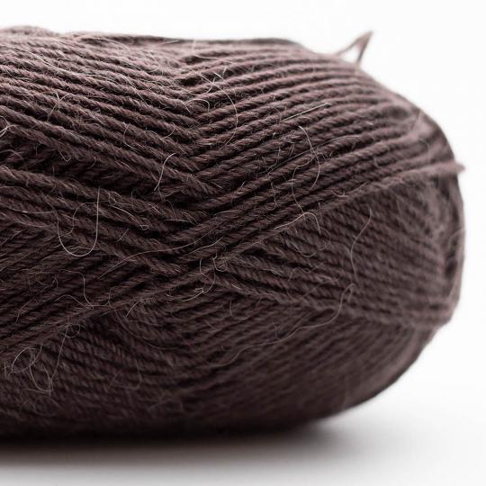 Edelweiß Alpaka 25g 100m Sockenwolle mit 10% Alpaka-Anteil Farbe 024 dunkelbraun