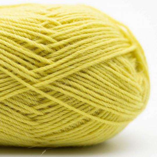 Edelweiß Alpaka 25g 100m Sockenwolle mit 10% Alpaka-Anteil Farbe 028 gruen-gelb