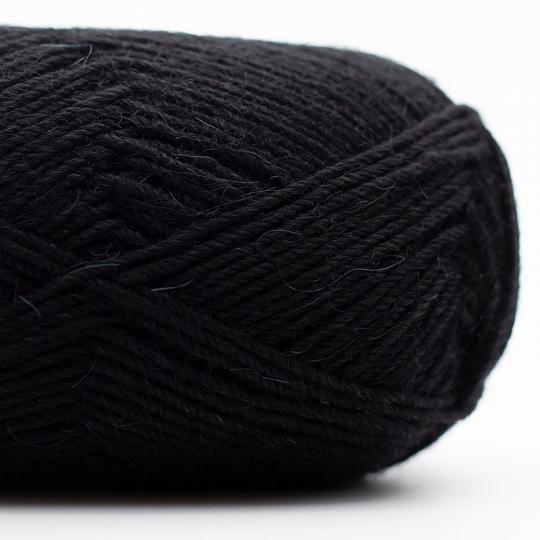 Edelweiß Alpaka 25g 100m Sockenwolle mit 10% Alpaka-Anteil Farbe 056 schwarz