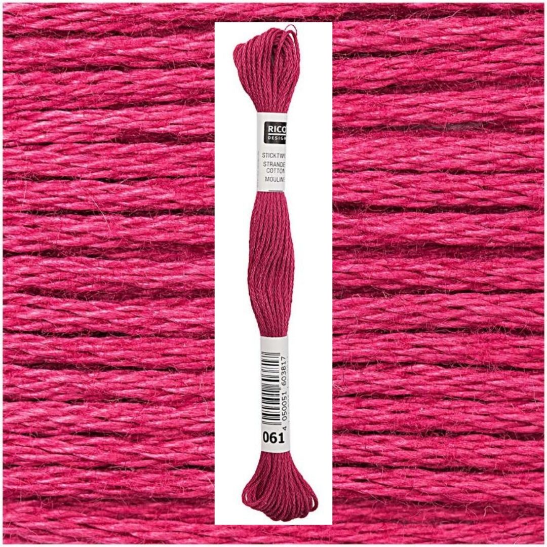 Stickgarn Sticktwist Rico-Design 6-fach 8m 100% Baumwolle Nr. 061 Farbe 03