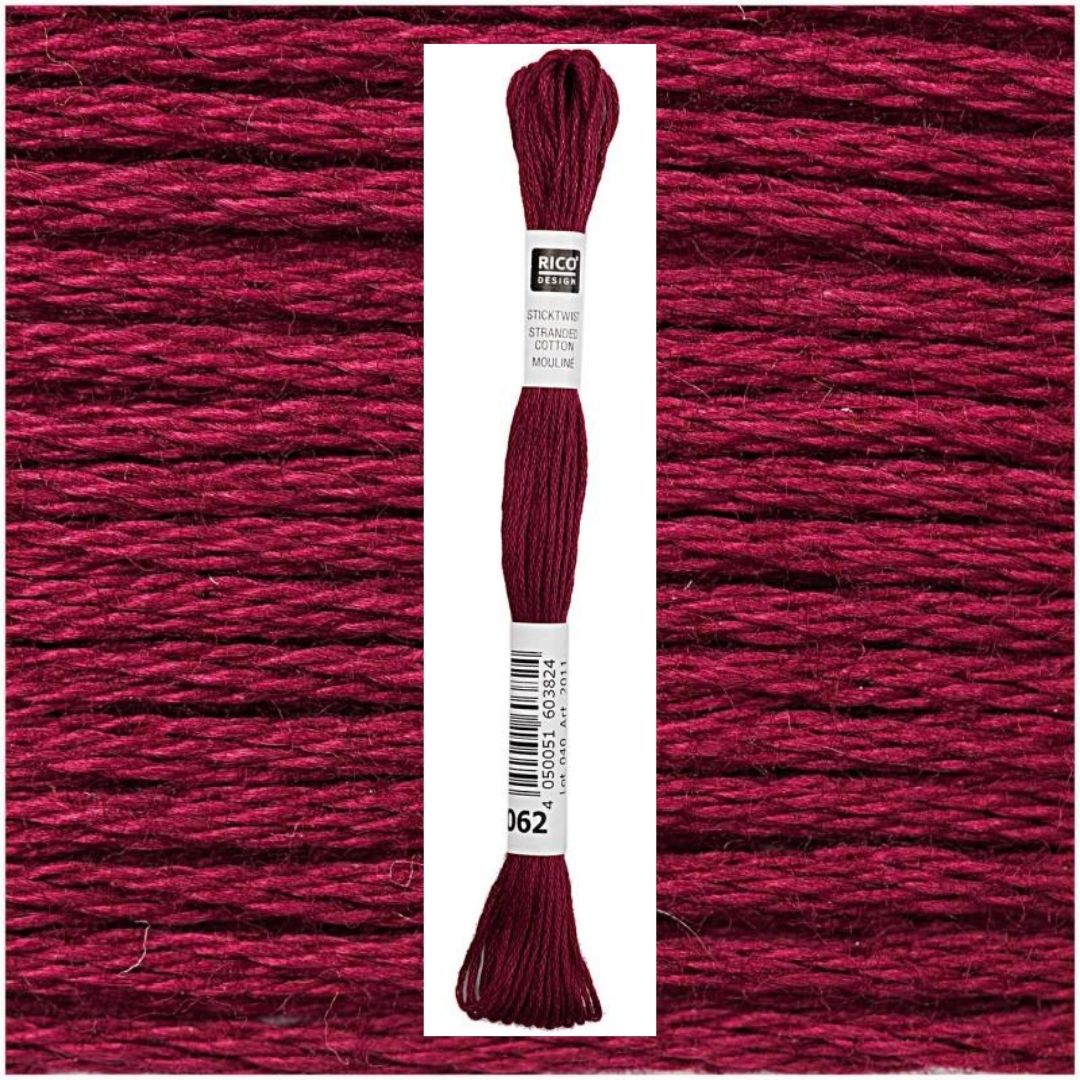 Stickgarn Sticktwist Rico-Design 6-fach 8m 100% Baumwolle Nr. 062 Farbe 04