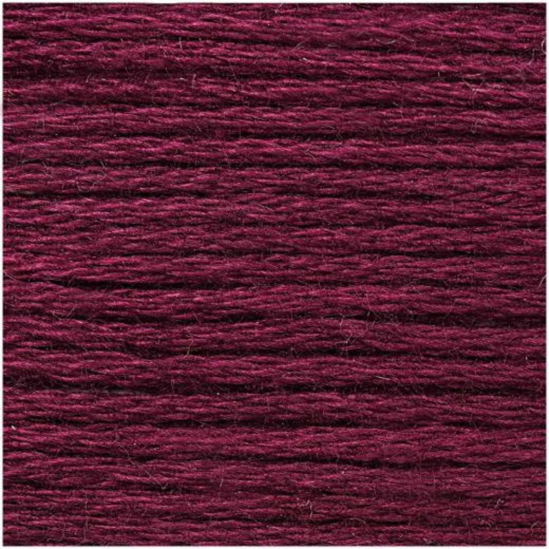 Stickgarn Sticktwist Rico-Design 6-fach 8m 100% Baumwolle Nr. 075 Farbe beerenrot 05