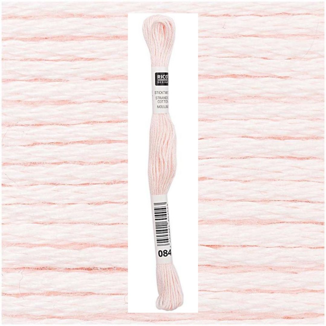 Stickgarn Sticktwist Rico-Design 6-fach 8m 100% Baumwolle Nr. 084 Farbe weinrot 01