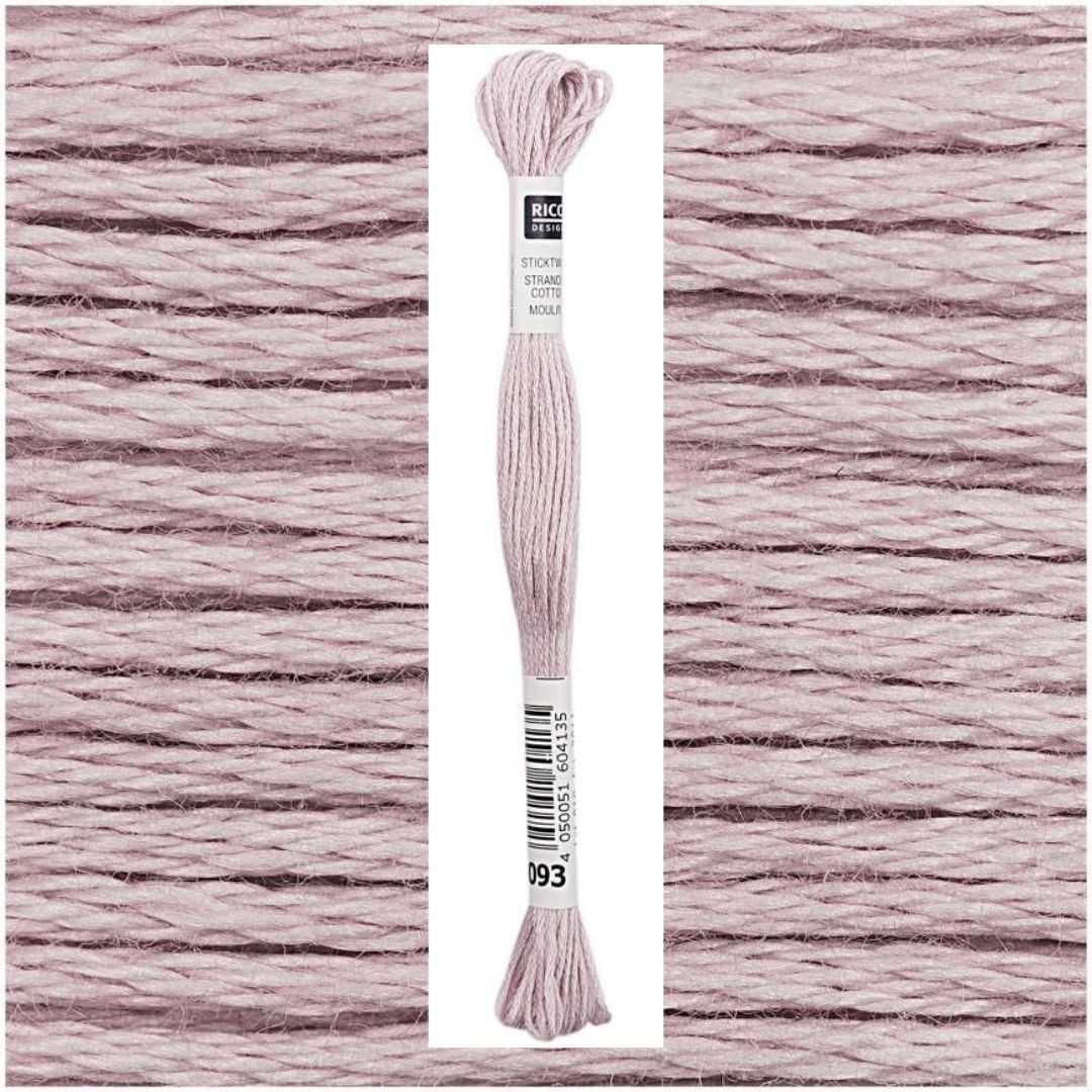 Stickgarn Sticktwist Rico-Design 6-fach 8m 100% Baumwolle Nr. 093 Farbe aubergine 01
