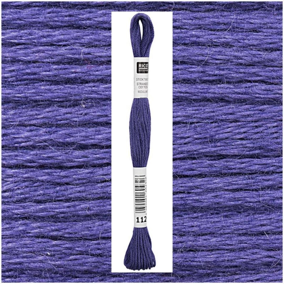 Stickgarn Sticktwist Rico-Design 6-fach 8m 100% Baumwolle Nr. 112 Farbe lavendel 03