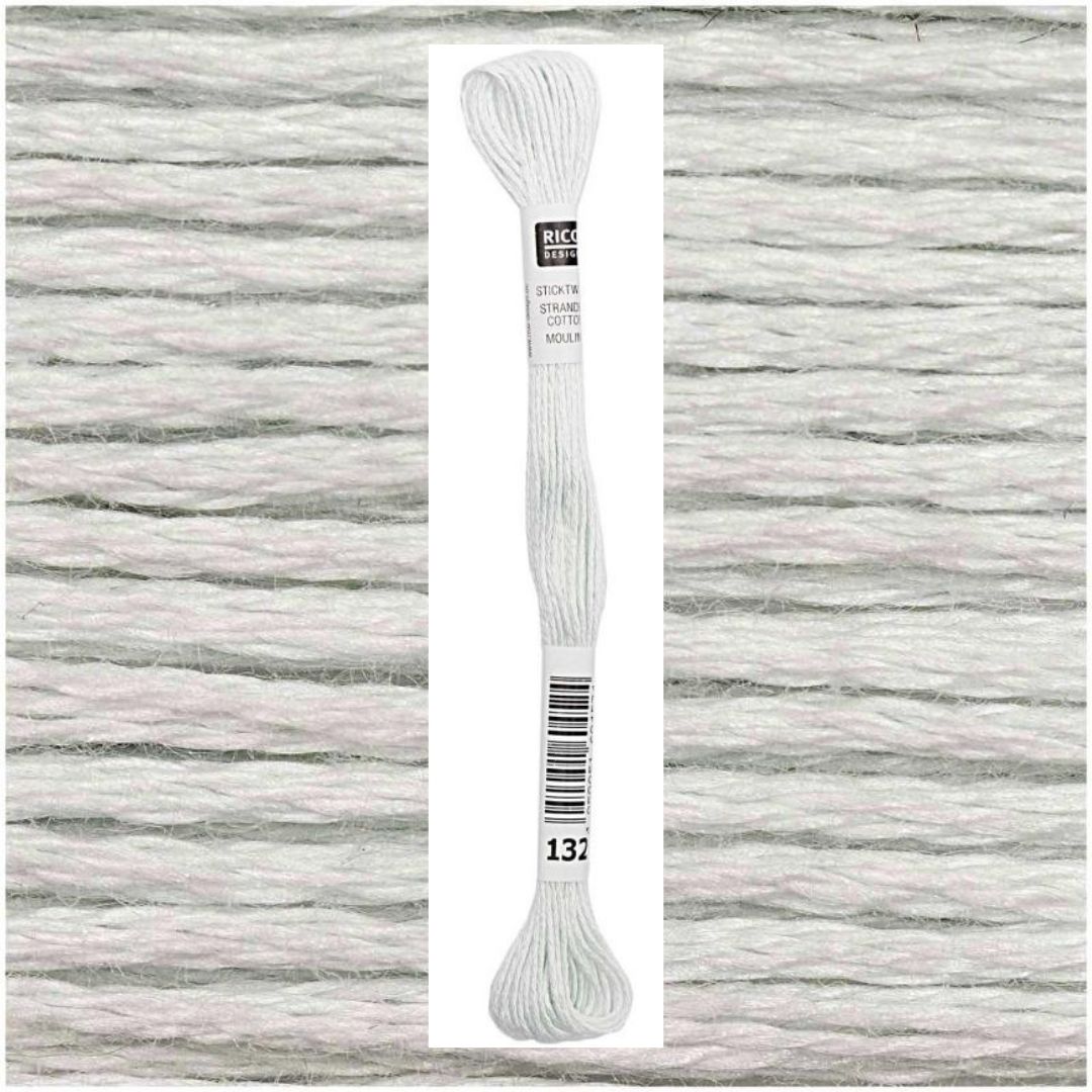 Stickgarn Sticktwist Rico-Design 6-fach 8m 100% Baumwolle Nr. 132 Farbe petrol 01