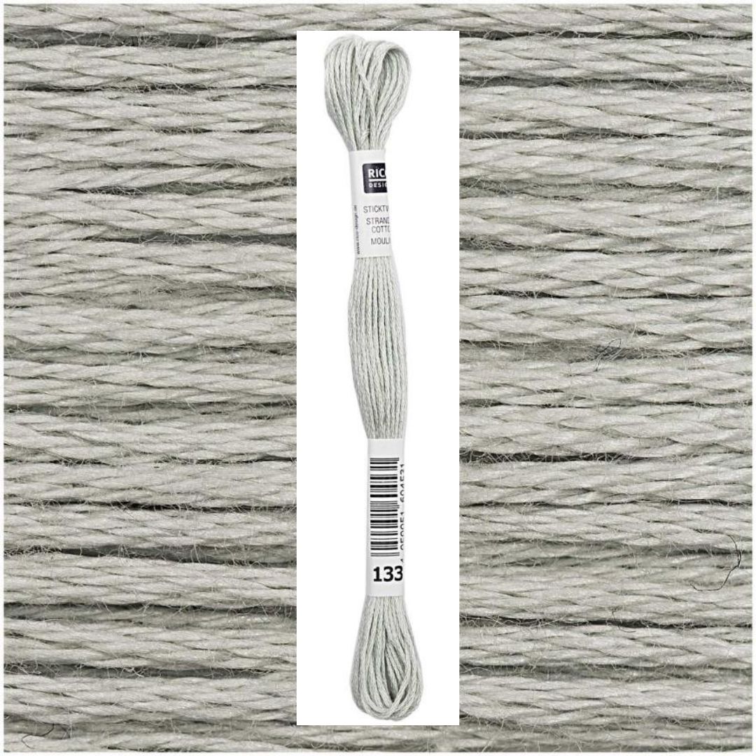 Stickgarn Sticktwist Rico-Design 6-fach 8m 100% Baumwolle Nr. 133 Farbe petrol 02