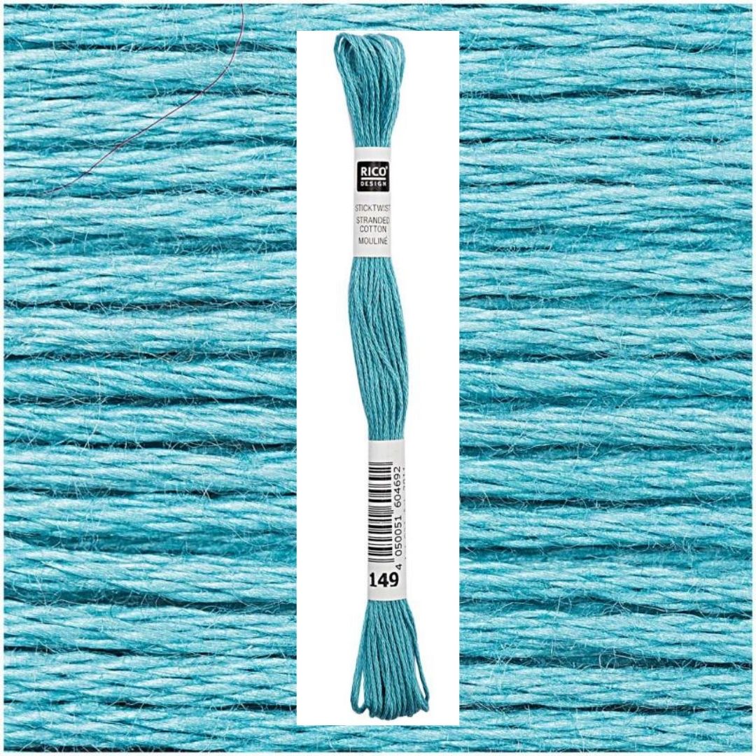 Stickgarn Sticktwist Rico-Design 6-fach 8m 100% Baumwolle Nr. 149 Farbe minze 03