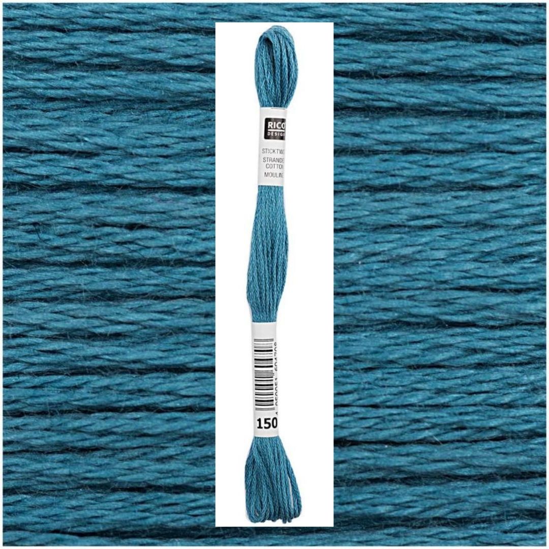 Stickgarn Sticktwist Rico-Design 6-fach 8m 100% Baumwolle Nr. 150 Farbe minze 04