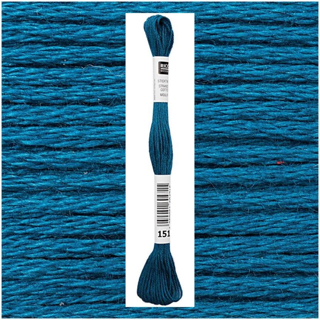 Stickgarn Sticktwist Rico-Design 6-fach 8m 100% Baumwolle Nr. 151 Farbe minze 05