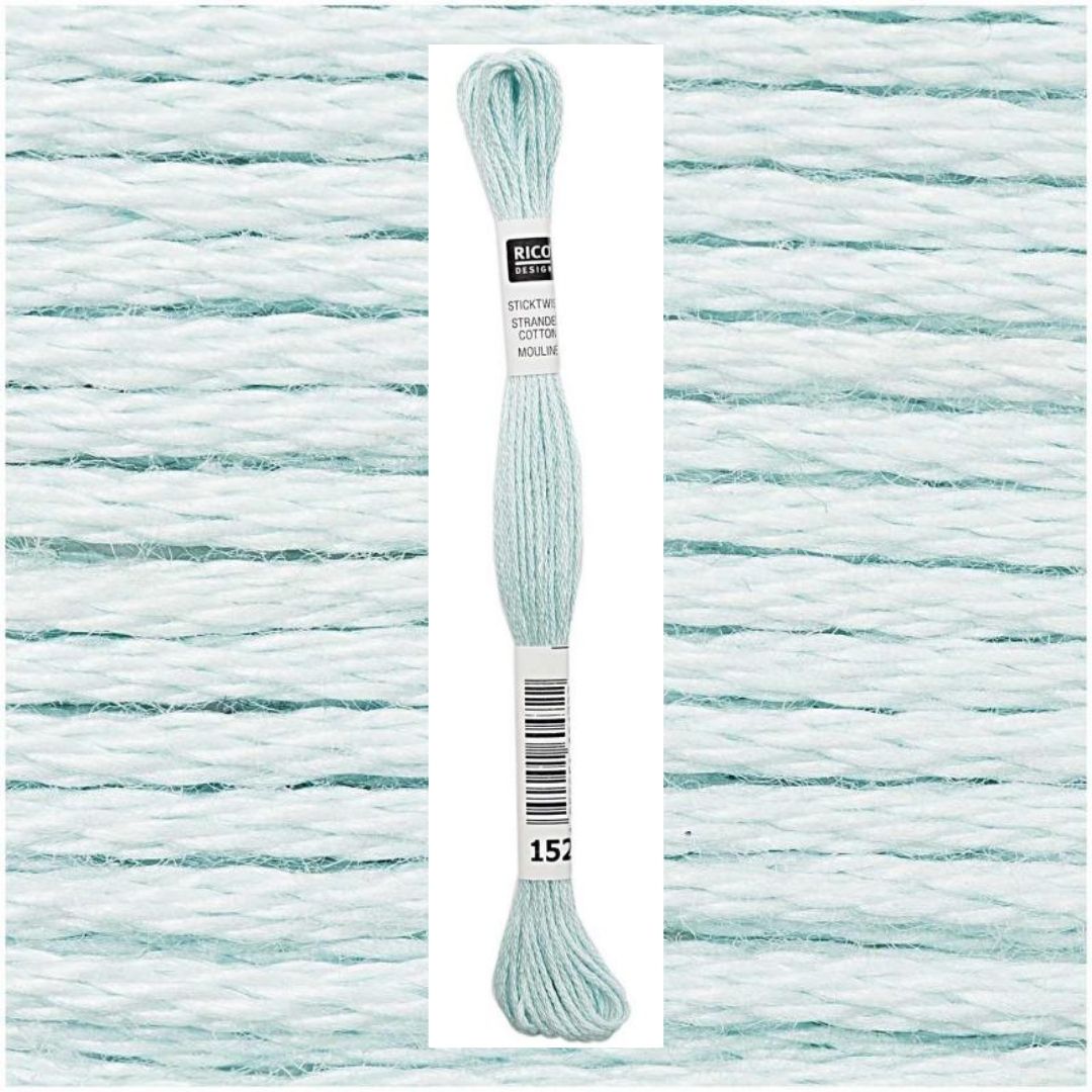 Stickgarn Sticktwist Rico-Design 6-fach 8m 100% Baumwolle Nr. 152 Farbe mint 01