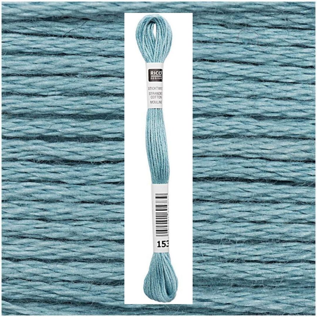 Stickgarn Sticktwist Rico-Design 6-fach 8m 100% Baumwolle Nr. 153 Farbe mint 02