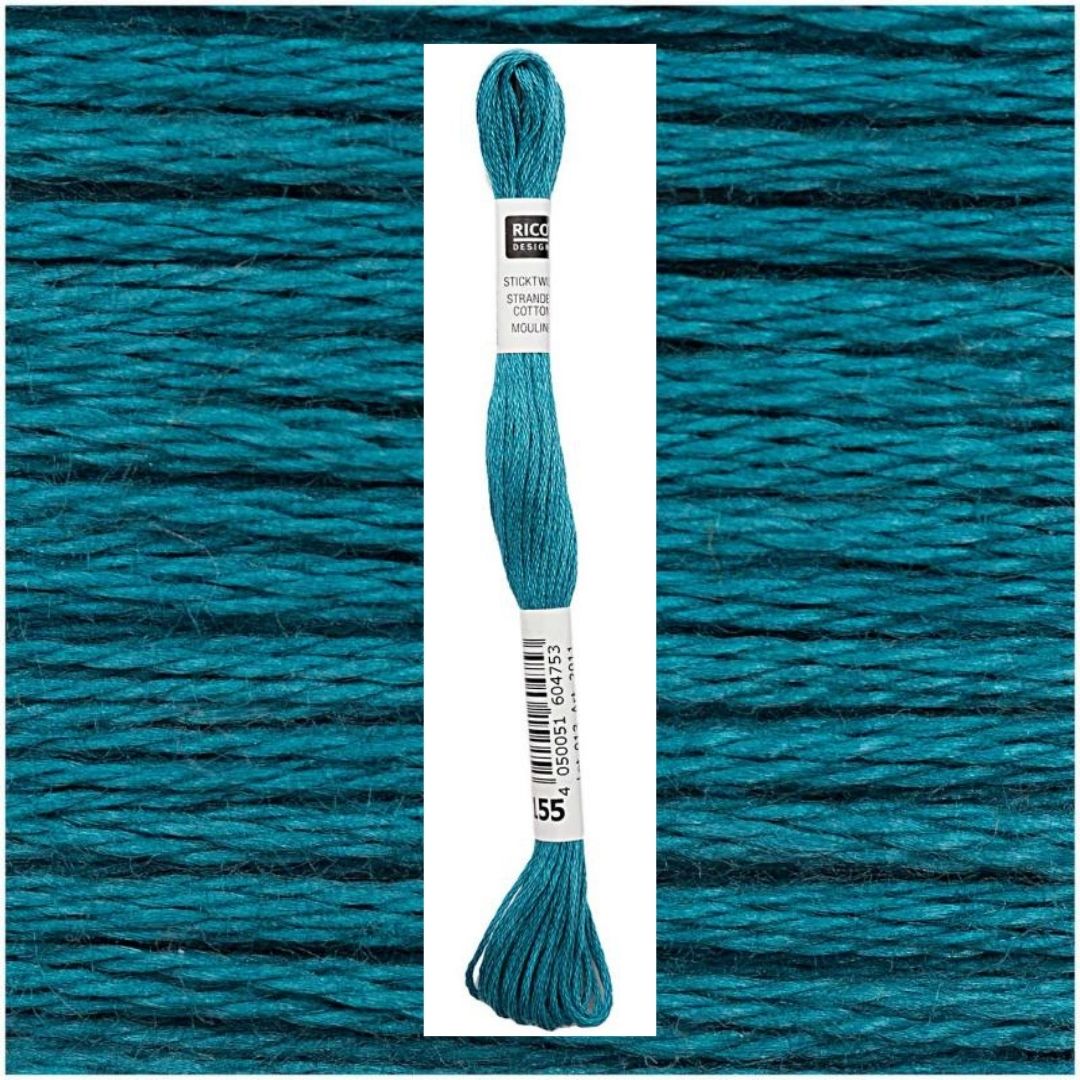Stickgarn Sticktwist Rico-Design 6-fach 8m 100% Baumwolle Nr. 155 Farbe mint 04