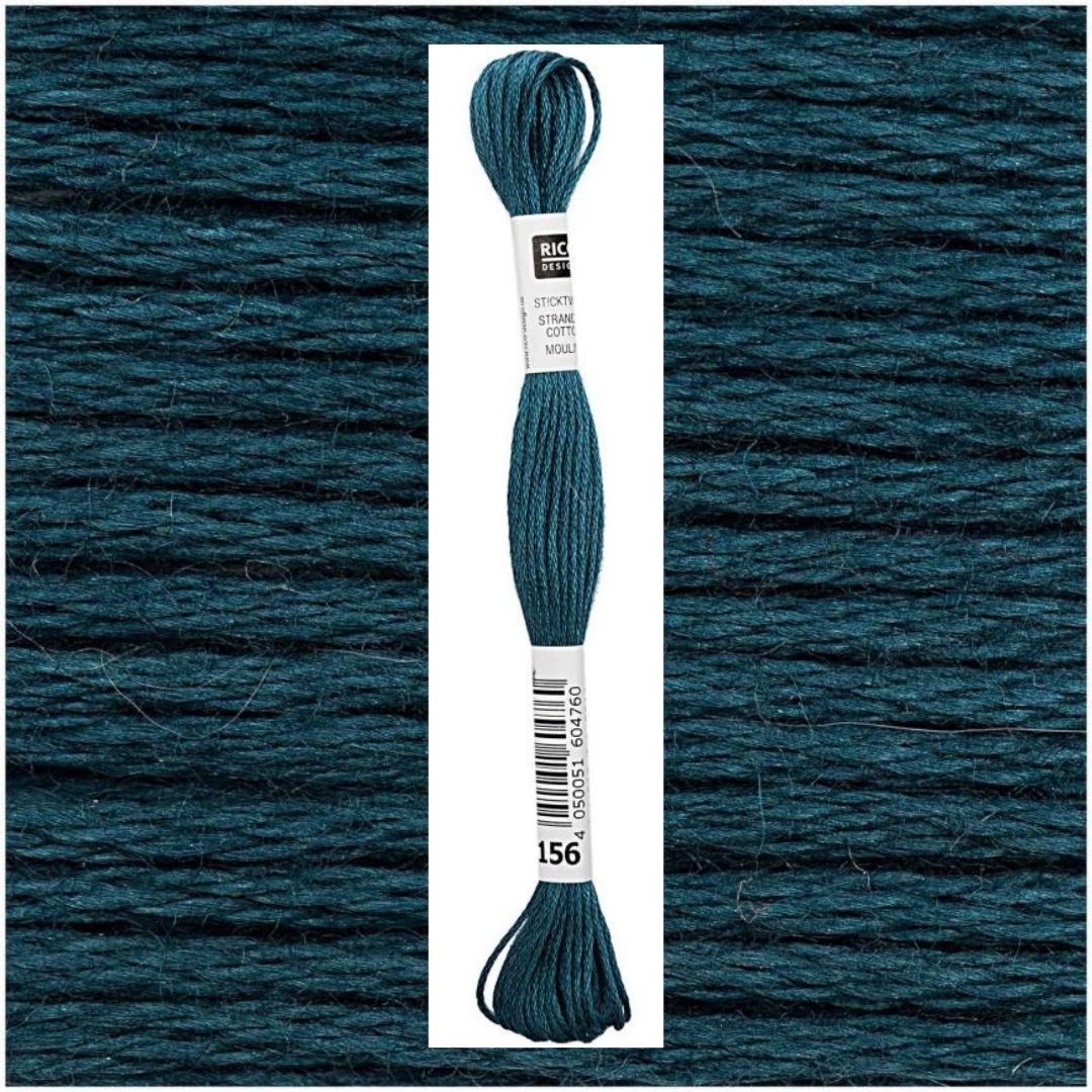 Stickgarn Sticktwist Rico-Design 6-fach 8m 100% Baumwolle Nr. 156 Farbe mint 05