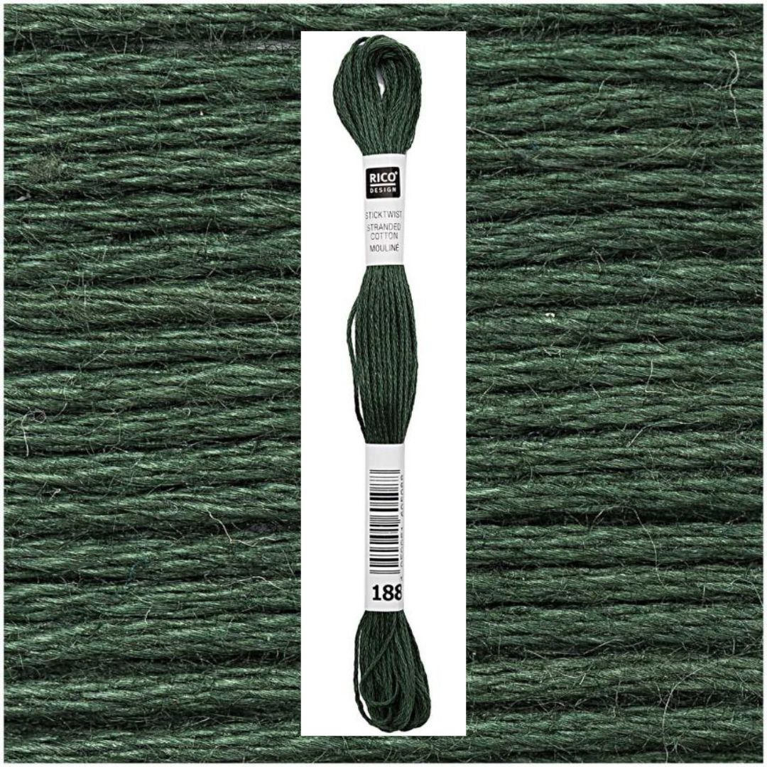 Stickgarn Sticktwist Rico-Design 6-fach 8m 100% Baumwolle Nr. 188 Farbe khaki 05