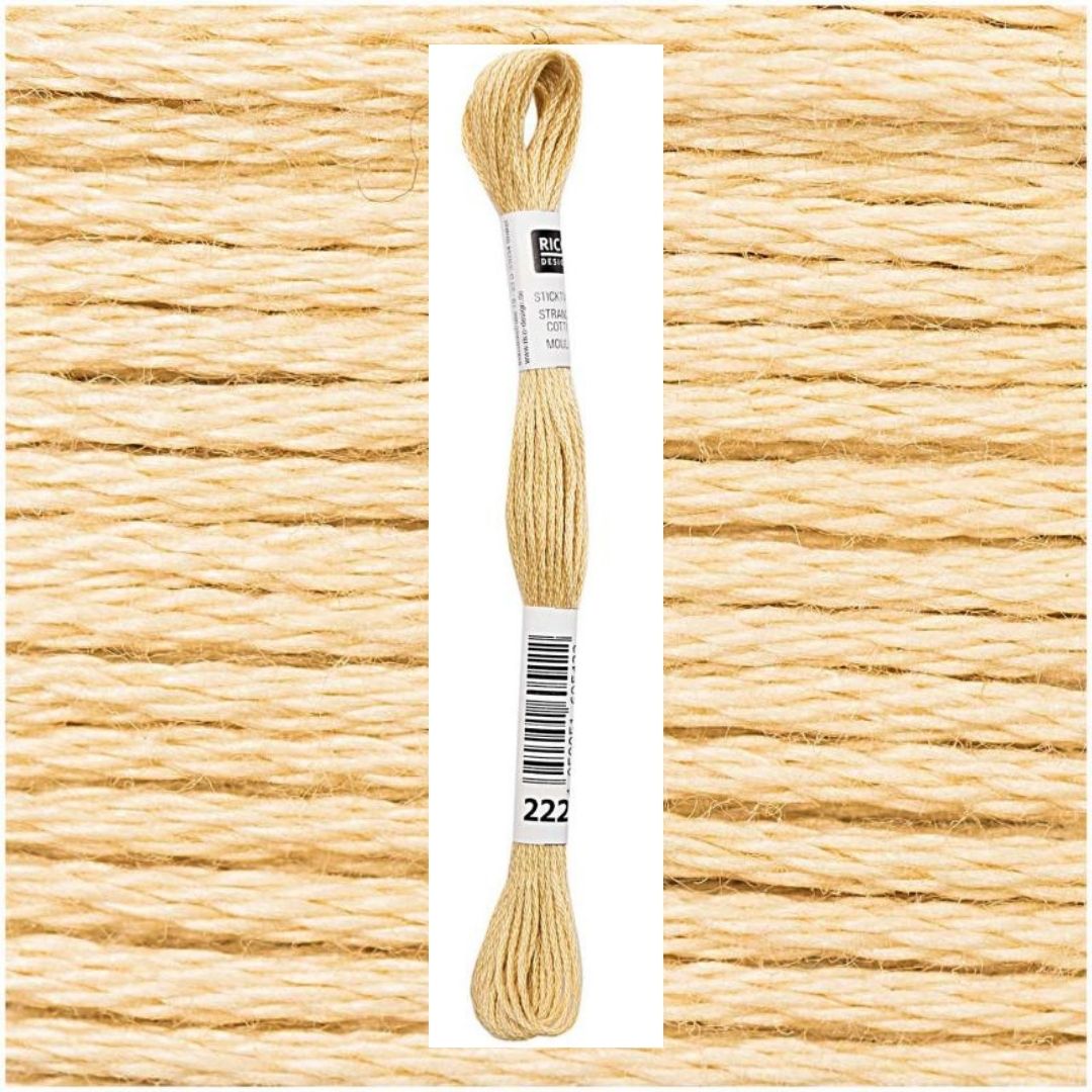 Stickgarn Sticktwist Rico-Design 6-fach 8m 100% Baumwolle Nr. 222 Farbe alpengrün 01