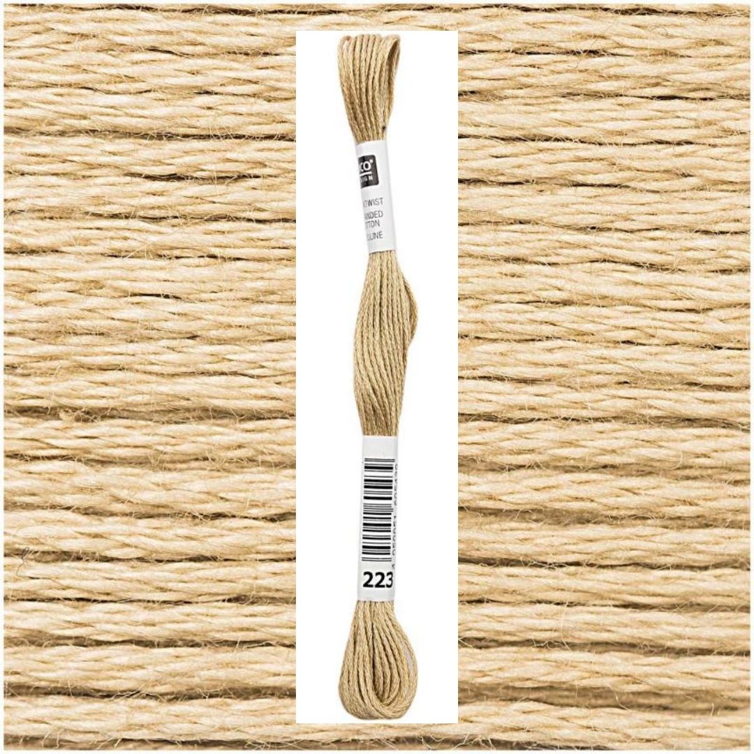 Stickgarn Sticktwist Rico-Design 6-fach 8m 100% Baumwolle Nr. 223 Farbe alpengrün 02